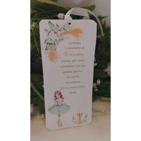 SEGNALIBRO PRIMA COMUNIONE BALLERINA