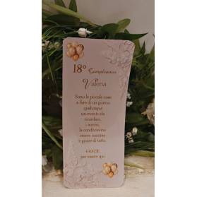 SEGNAPOSTO 18 ANNI RAGAZZA ORO