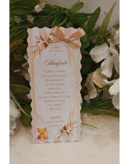 SEGNALIBRO PRIMA COMUNIONE 
