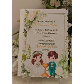 INVITO PRIMA COMUNIONE GEMELLI