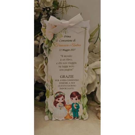 SEGNALIBRO PRIMA COMUNIONE 