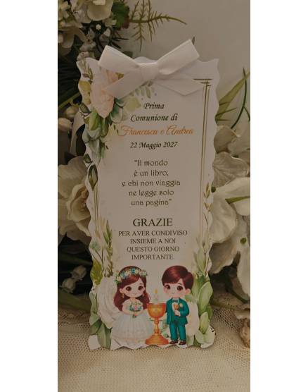SEGNALIBRO PRIMA COMUNIONE 