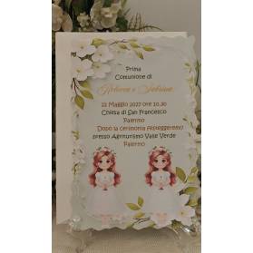 INVITO PRIMA COMUNIONE GEMELLE