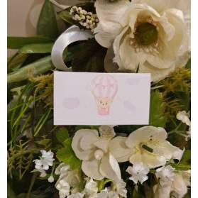 BIGLIETTINO NASCITA ORSETTO MONGOLFIERA