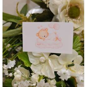 BIGLIETTINO NASCITA ORSETTO NUVOLA