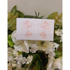 BIGLIETTINO NASCITA ORSETTO GEMELLI