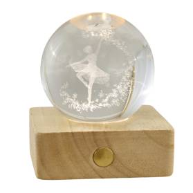 LAMPADA BALLERINA LUCI A LED E CONFETTI