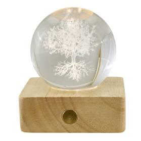 LAMPADA ALBERO CON LUCI A LED E CONFETTI