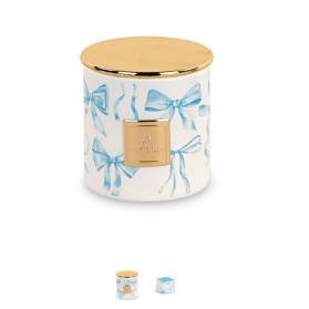 CANDELA ELEFANTINO CON FIOCCO ORO CON CONFETTI