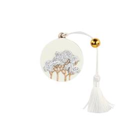 BOMBONIERA SEGNAPOSTO INTRECCI CON NAPPINA