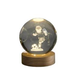 LAMPADA BIMBO CALCIATORE CON LUCI A LED E CONFETTI