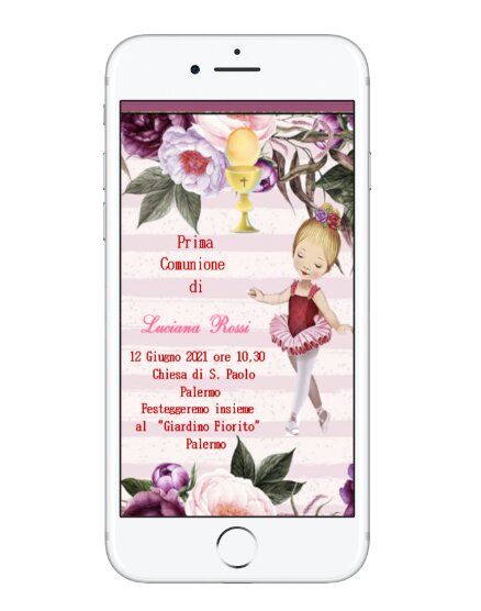 INVITO DIGITALE PRIMA COMUNIONE IN 12 ORE