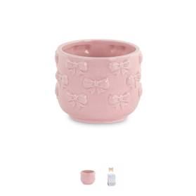 BOMBONIERA CACHEPOT CON FIOCCHI E CONFETTI