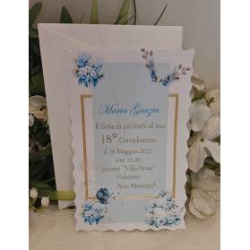 INVITO 18 ANNI CON BUSTA RAGAZZA