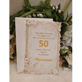 INVITO 50 ANNI DONNA CON BUSTA