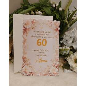 INVITO 60 ANNI DONNA CON BUSTA