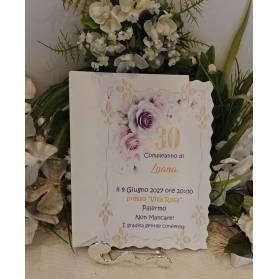 INVITO 30 ANNI DONNA CON BUSTA