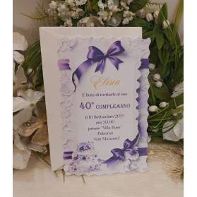 INVITO 40 ANNI DONNA CON BUSTA