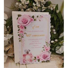 INVITO 40 ANNI DONNA CON BUSTA