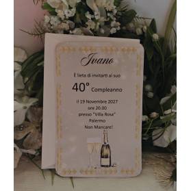 INVITO 40 ANNI UOMO CON BUSTA