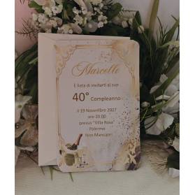 INVITO 40 ANNI UOMO CON BUSTA