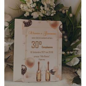 INVITO 30 ANNI GEMELLI CON BUSTA