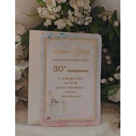 INVITO 30 ANNI GEMELLI CON BUSTA