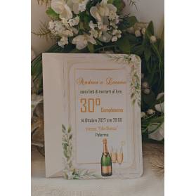 INVITO 30 ANNI GEMELLI CON BUSTA