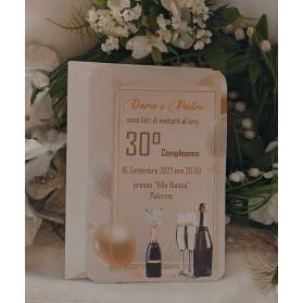 INVITO 30 ANNI GEMELLI CON BUSTA