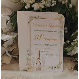 INVITO 30 ANNI GEMELLI CON BUSTA