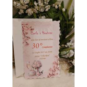 INVITO 30 ANNI GEMELLE CON BUSTA