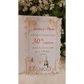 INVITO 30 ANNI GEMELLE CON BUSTA