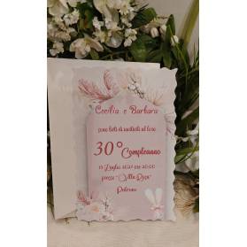 INVITO 30 ANNI GEMELLE CON BUSTA
