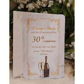 INVITO 30 ANNI GEMELLI CON BUSTA