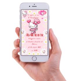 INVITO DIGITALE COMPLEANNO HELLO KITTY