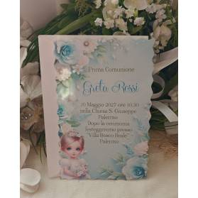 INVITO PRIMA COMUNIONE RAGAZZA