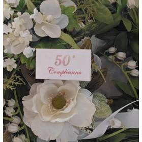 BIGLIETTINO 50 ANNI ROSA GOLD