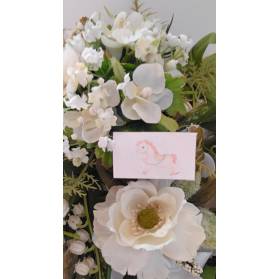 BIGLIETTINO NASCITA CAVALLINO ROSA