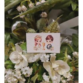 BIGLIETTINO PRIMA COMUNIONE GEMELLI