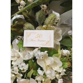 BIGLIETTINO CONFETTI NOZZE D'ORO