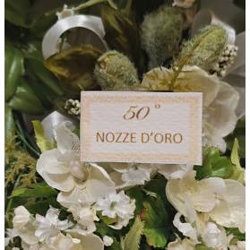 BIGLIETTINO CONFETTI NOZZE D'ORO