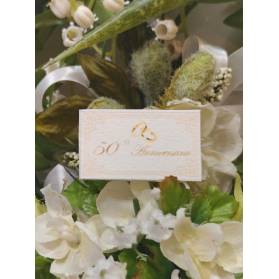 BIGLIETTINO CONFETTI NOZZE D'ORO