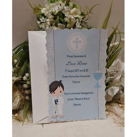 INVITO PRIMA COMUNIONE GEMELLI O FRATELLI