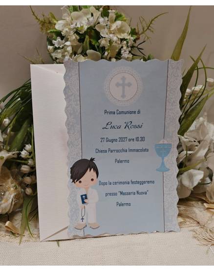 INVITO PRIMA COMUNIONE GEMELLI O FRATELLI