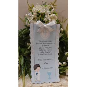 SEGNALIBRO PRIMA COMUNIONE RAGAZZO