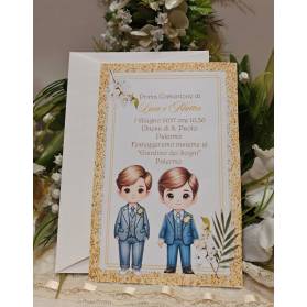 INVITO PRIMA COMUNIONE GEMELLI