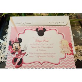 Invito Battesimo Bimba con Minnie