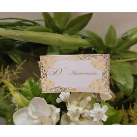 BIGLIETTINO CONFETTI NOZZE D'ORO