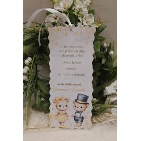 SEGNALIBRO BATTESIMO GEMELLI