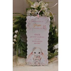 SEGNALIBRO BATTESIMO CONIGLIETTA